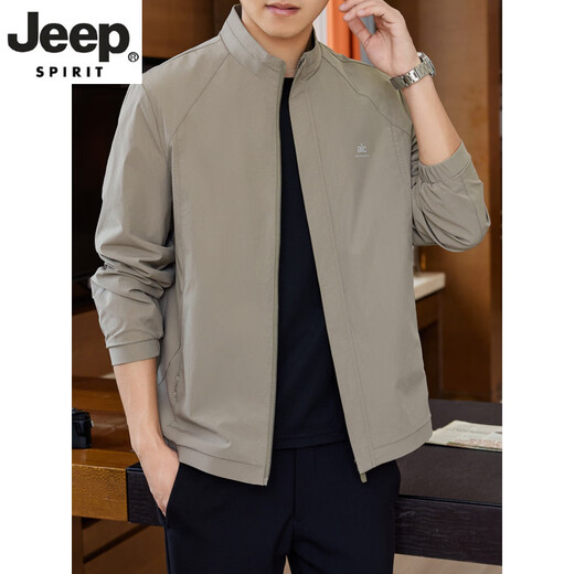 JEEP SPIRIT2026 new stand collar jacket men's spring and autumn thin high-end business casual middle-aged men's spring tops Navy L
