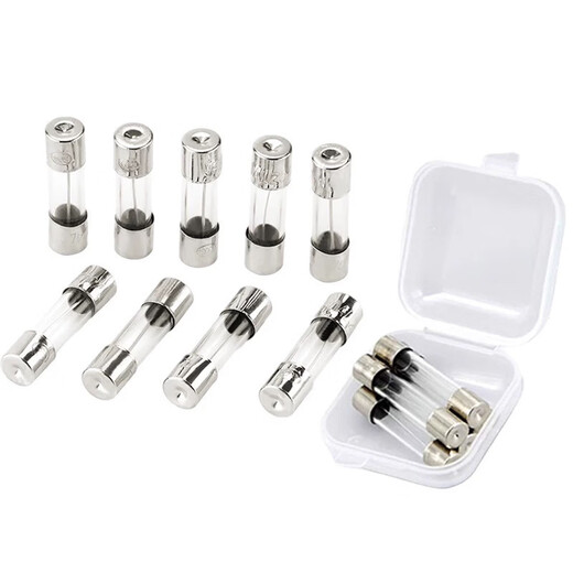 Glass fuse tube 5A10A20A car cigarette lighter 30A charger 2A3A driving recorder fuse tube 6A 6*30mm 20 pcs/