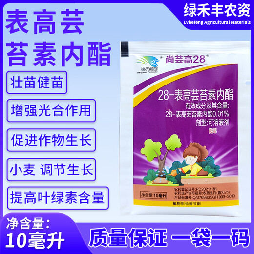 Plant 0.01% 28-Epihigh brassinolide lactone promotes growth and developed root system plant growth regulator 10 ml ten bags