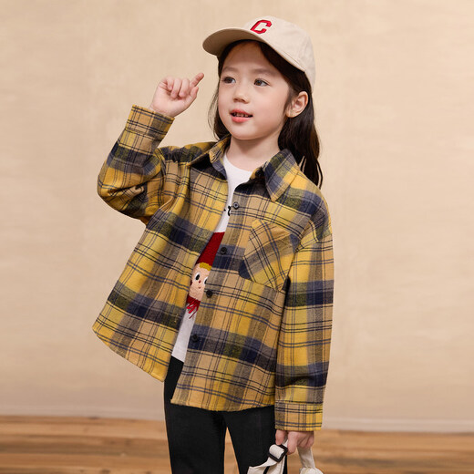 LUSON Children's Clothing Baby Plaid Shirt Women's Long Sleeve 2026 Spring New Style Girls Casual Shirt with Jacket Pink Plaid 80