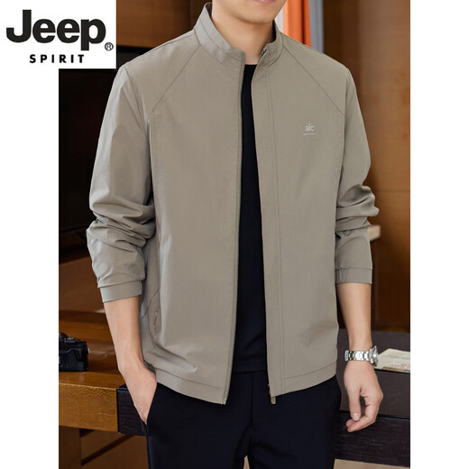 JEEP SPIRIT2026 new stand collar jacket men's spring and autumn thin high-end business casual middle-aged men's spring tops Navy L