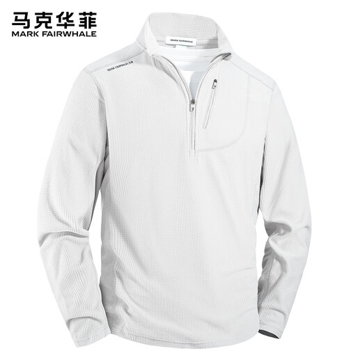 MARK FAIRWHALE Sudadera para hombre Camiseta de manga larga de primavera y otoño Camiseta holgada y transpirable deportiva informal con cuello alto y medio cárdigan para hombre