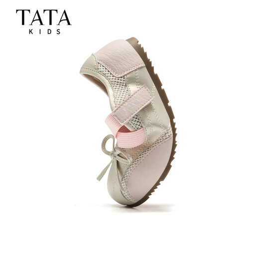 TATA children's shoes, girls' small leather shoes, spring new soft-soled shallow shoes, little girls' children's shoes, TT6139 pink 31