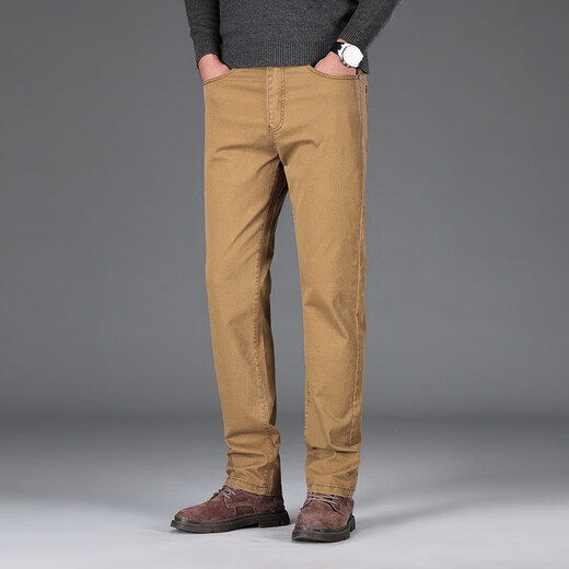 K-Boxing 2025 Spring New Men's Pants American Casual Pants Men's Casual Men's Pants Pure Cotton Pants Men's Loose Straight Pants Men's Dark Gray 28