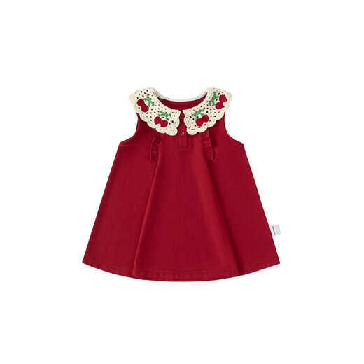 INSBOBO Girls Skirt 2026 Summer New Children's Dress Baby Good-looking Clothes Birthday Princess Dress Red 80