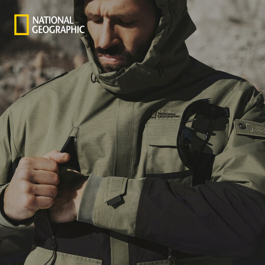 National Geographic 2026 new product NRN series men's hooded work jacket royal military green MILITARY KHAKI XL