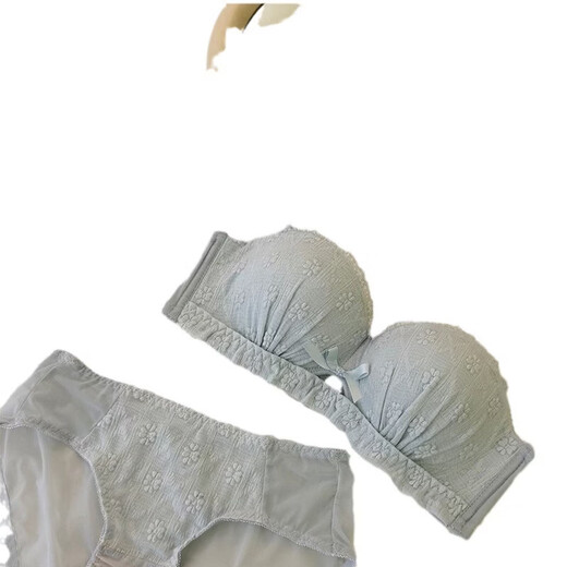 Underwear for women, pure desire, gentle lace, small breasts, push up to look bigger, thin flat chest, no wire bra, adjustable and comfortable, mocha black M 34/75AB