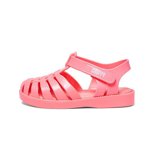 Snafy Girls' Jelly Sandals Summer New Children's Beach Play Water Breathable Non-Slip Little Girls Roman Sandals Coral Pink 29 Recommended Foot Length 17.5cm