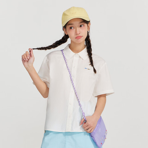 Disha Children's Clothing Youth Shirt 2026 Summer Style Big Kids Girls Children's Fashionable Simple Short-Sleeved Shirt