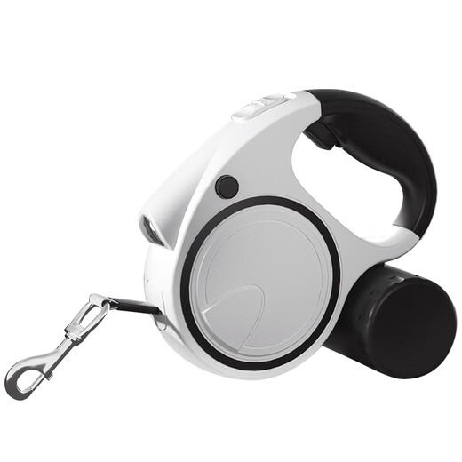 HELLOJOY automatic traction rope with light retractable dog chain small and medium-sized dog walking dog rope explosion-proof black 5 meter rope length