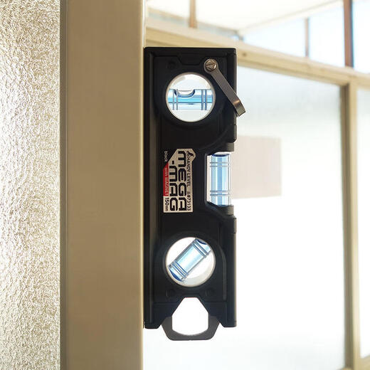 SHINWA Japanese affinity determination high-precision portable spirit level 3-tube level 45/90 hook 10/15cm73130 73130 strong magnetic force 100mm white