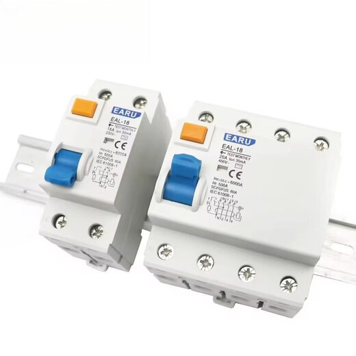 2P 4P Type A AC type AAC RCCB RCD ELCB residual current circuit breaker short circuit leakage protection EAL-18-2P-L-30mA-63A