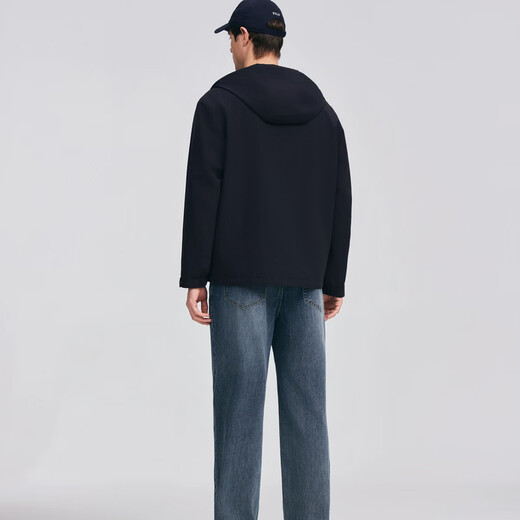 POLOWALK Men's Men's Jacket 2026 Spring New Simple Hooded Outdoor Casual Men's Top Jacket Navy S S