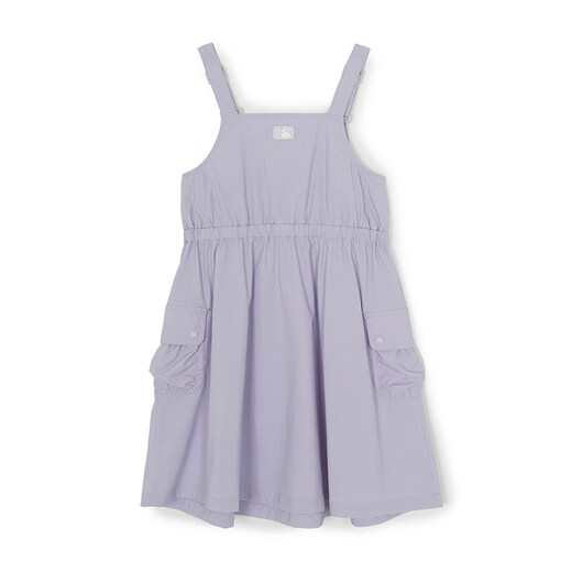 MLB Children's Official Girls Comfortable Embroidered LOGO Sweet and Cool Adjustable Work Suspender Dress Black 150 cm