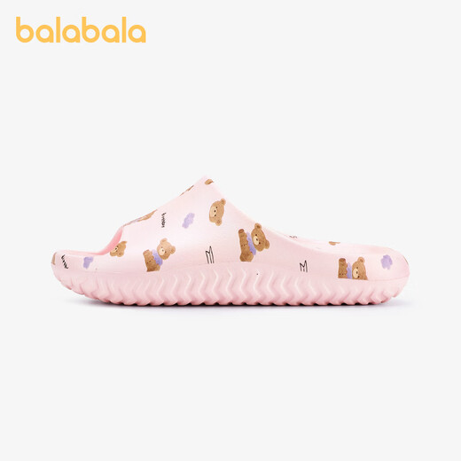 Balabala children's slippers baby slippers summer girls girls indoor home lightweight parent-child bathroom bathing big children milk powder 33 inner length 22cm (220) suitable for feet 33-34
