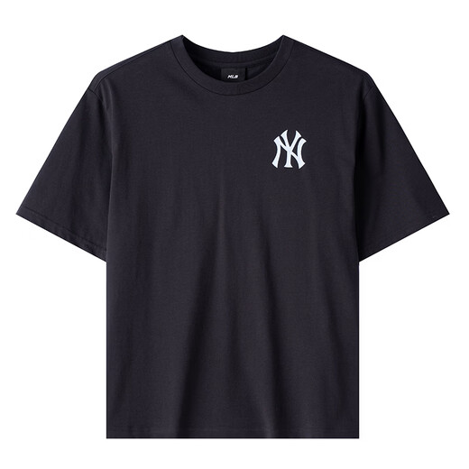 MLB official children's short-sleeved college style men's and women's summer children's retro T-shirt retro top 7ATSB3563 New York Yankees/Black 160 80
