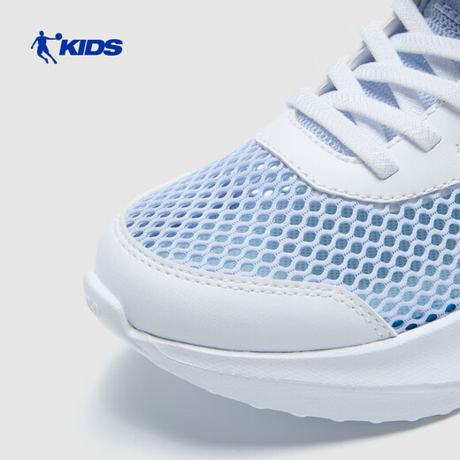 Jordan (QIAODAN) Chasing Pro | Children's Running Shoes Girls 2026 Summer New Children's Shoes Soft Sole Casual Breathable Mesh Sports Shoes Tuberose Blue/Jade Frost Blue/Pure White 25