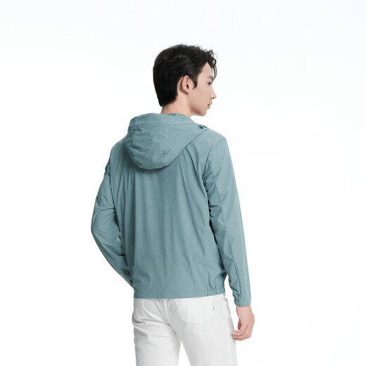 K-Boxing Men's UV Protection Casual Cool Summer Jacket BKXK2317 Misty Blue L