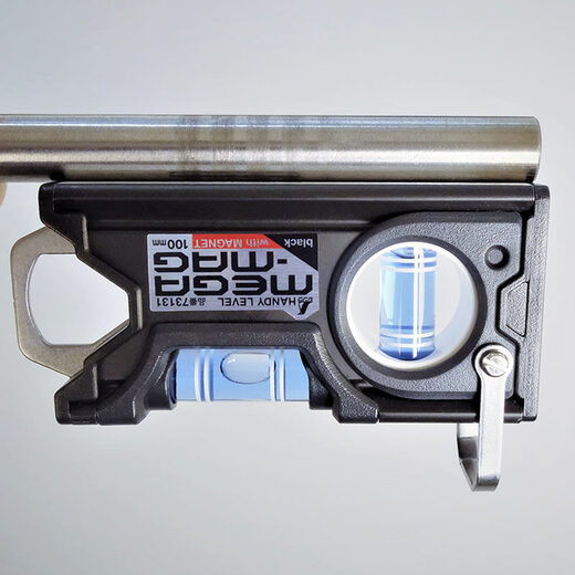 SHINWA Japanese affinity determination high-precision portable spirit level 3-tube level 45/90 hook 10/15cm73130 73130 strong magnetic force 100mm white