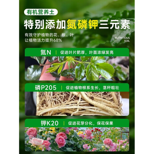 Nutrient soil, nutritious soil, universal soil for growing vegetables, special soil for household gardening, loose and breathable strawberry succulent seedlings, universal organic nutritional soil 50Jin Jin is equal to 0.5kg