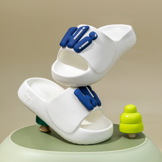 Yunyouli (yunyouli) EVA children's slippers new style boys summer girls cartoon cute indoor non-slip soft bottom parent-child baby slippers white (upgraded EVA environmentally friendly material) 40-41 sizes suitable for 39-40 feet