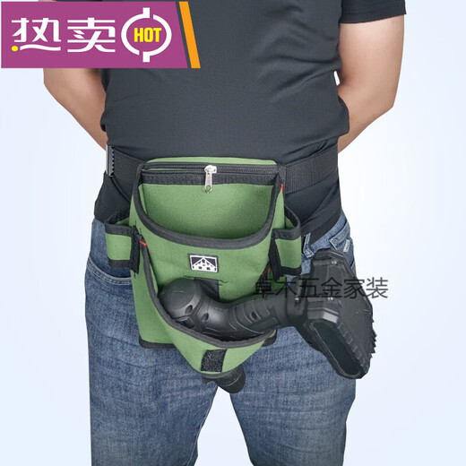 Hongrunda's new electric drill tool bag, waist bag, woodworking tool canvas, multi-functional small storage and decoration F222+ tactical belt
