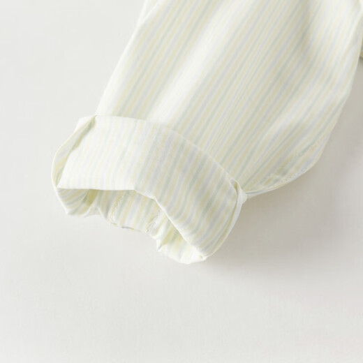 DAVE&BELLA children's shirt 2026 spring new college style boys' long-sleeved shirt cotton children's top boy baby clothes three-color stripes ready stock 100 cm (recommended height 90-100cm)