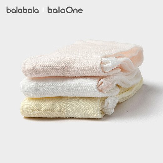 Balabala baby socks summer new mesh breathable thin infant stockings anti-mosquito and comfortable three pairs of red tone 00366 1-3 years old 80cm
