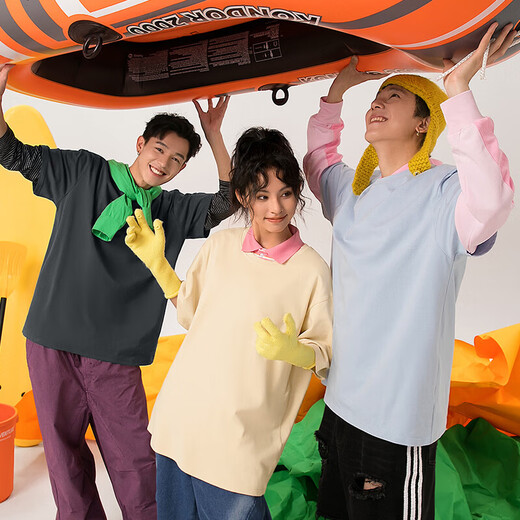 Pull-back short-sleeved T-shirt for men in summer, pure cotton, skin-friendly, casual, American-style, simple, heavyweight, high-end, sports breathable clothes for men, Glacier Blue (h texture brand chest logo) L/175 (pure cotton, breathable and skin-friendly)