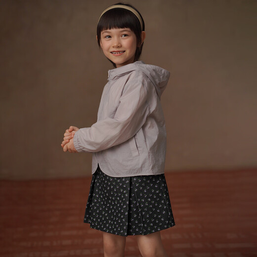 Haqi Children's Clothing 2026 Spring and Autumn Children's Pleated Skirt Retro Floral Twill Denim Skirt Girls A-Line Skirt Girls Floral 150