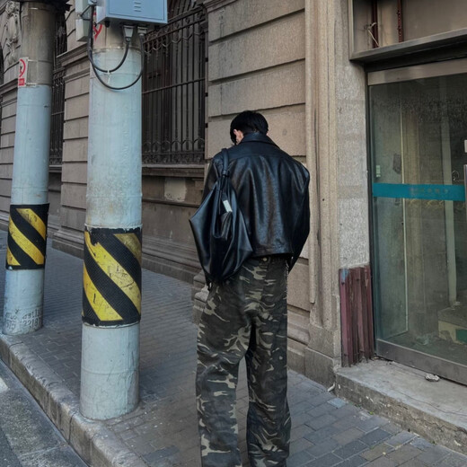 LISM2026 new handsome trendy men's autumn pu leather jacket jacket fashion versatile short motorcycle suit Korean version black XL