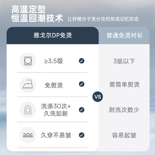 YOUNGOR cotton polyester no-iron 26 new shirt comfortable pocket long-sleeved shirt light blue 41