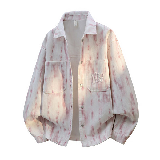 Bailedi boys gradient shirt spring and autumn big children's trendy brand loose lapel long-sleeved shirt teenagers student men's jacket 1661 gray (single shirt) high quality 160 M 80-100Jin Jin is equal to about 0.5 kg