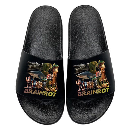 Foreign classics of mountains and seas new cartoon indoor boys summer soft-soled children's slippers non-slip boys home flip flops classics of mountains and seas collection 2-white 37.5 240mm one size too small