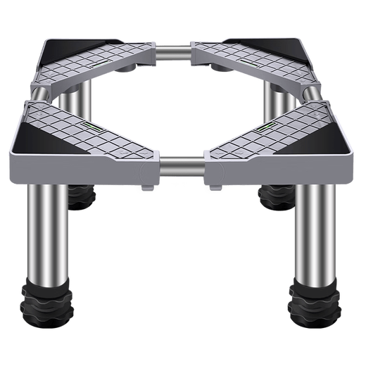 Kezitu washing machine base stainless steel raised pad height stand fully automatic roller adjustable stand refrigerator ice making 4 feet (total shelf height 14-17cm) gray