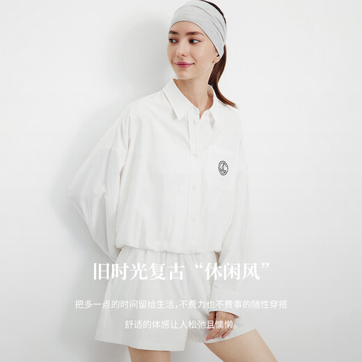 Navigare Italian dinghy 26 spring and summer new women's loose long-sleeved shirt short sports shirt 2313006502