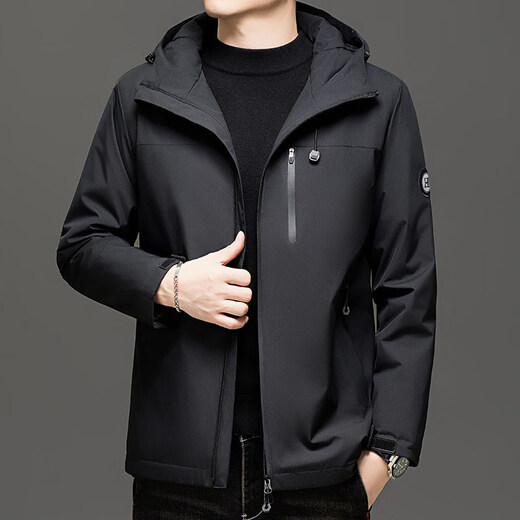 K-Boxing Men's Wear (K-Boxing) Middle-aged Outdoor Jacket Men's Jacket Winter Lightweight Wool Down Jacket Thickened Cotton Jacket Loose Cotton Jacket Men 802202 Light Gray L