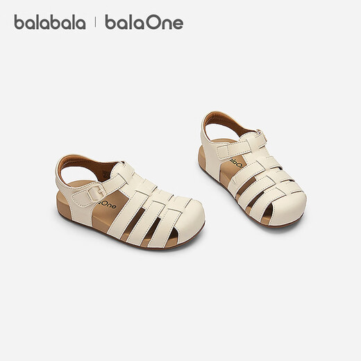 BALABALA balaOne children's shoes children's sandals girls' shoes 2026 summer new breathable casual shoes off-white 10301 28 (foot length 16.8-17.2/inner length 18.3)