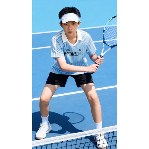 PEAK children's uniform style short-sleeved Polo shirt dark green 120