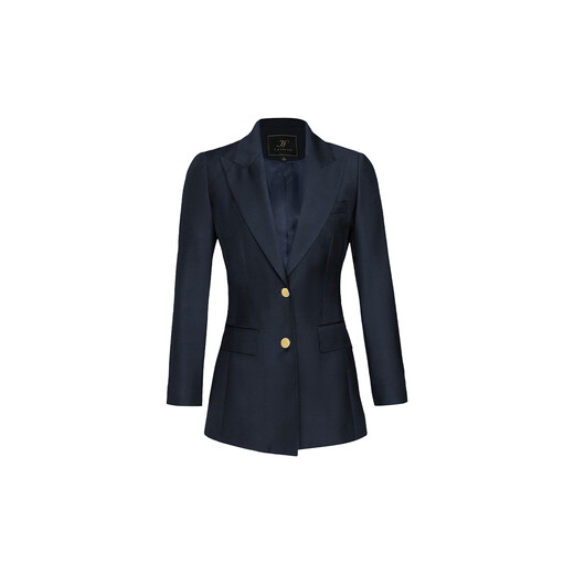 TIE FOR HER luxury series color number 038 Wu Qianyu style navy dark plaid wool commuter suit navy blue suit DOM038 M