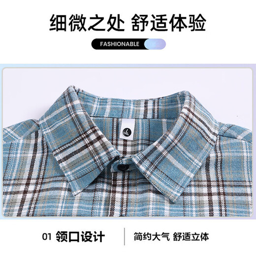 Snoopy (SNOOPY) short-sleeved shirt men's summer plaid shirt trendy lapel Japanese all-match casual jacket navy blue XL