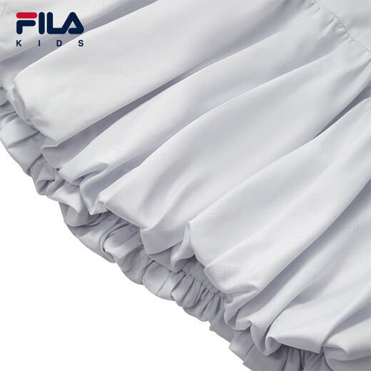 FILA Children's Clothes Short Skirt 2026 Summer New Style Girls Medium Waist Loose Flower Bud A-Line Skirt Cold Stone White-WT 140