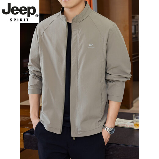 JEEP SPIRIT2026 new stand collar jacket men's spring and autumn thin high-end business casual middle-aged men's spring tops Navy L