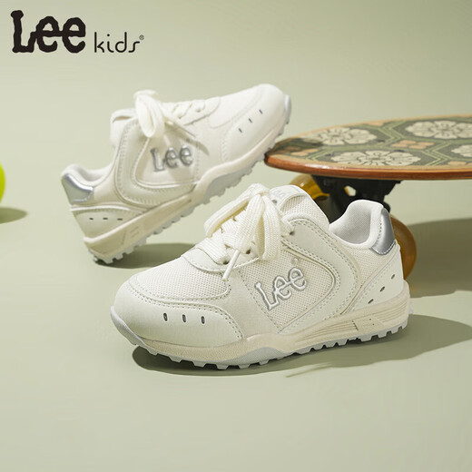 Lee children's shoes spring new children's running shoes girls fashion casual moral training shoes non-slip sports shoes for boys beige 26 recommended foot length 163mm
