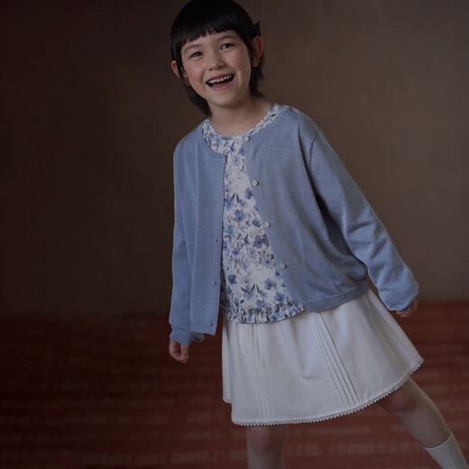 Haqi children's clothing spring and autumn children's tops Korean style floral fungi long-sleeved shirt girls spring clothing 2026 new girls floral 110