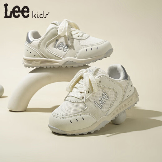 Lee children's shoes spring new children's running shoes girls fashion casual moral training shoes non-slip sports shoes for boys beige 26 recommended foot length 163mm