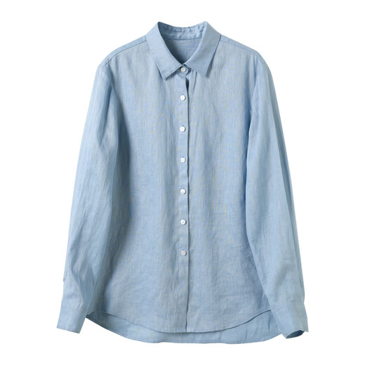 Tricolor 100 Linen 2026 Spring New Solid Color Shirt Long Sleeve Lapel Loose Shirt Minimalist Style Z