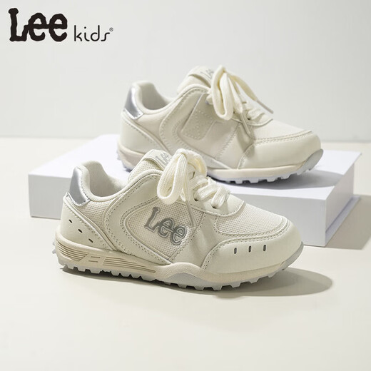 Lee children's shoes spring new children's running shoes girls fashion casual moral training shoes non-slip sports shoes for boys beige 26 recommended foot length 163mm