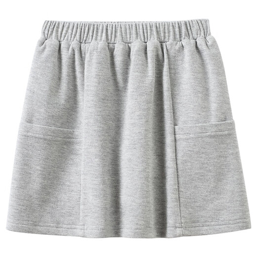 Haqi Children's Clothing 2026 Spring and Autumn Children's A-line Skirt Gray Simple Versatile Skirt Girls Sports Short Skirt Medium and Large Children Gray 130
