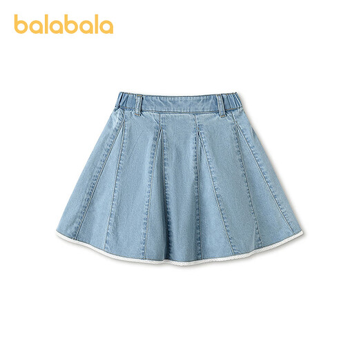 BALABALA balaOne BALABALA children's clothing girls short skirt children's skirt 2026 summer new denim skirt sweet denim medium blue 88201 120